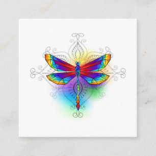 Rainbow Polygonal Dragonfly Begleitkarte