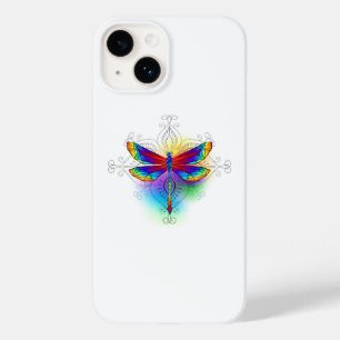 Rainbow Polygonal Dragonfly Case-Mate iPhone 14 Hülle