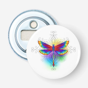 Rainbow Polygonal Dragonfly Flaschenöffner