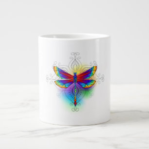 Rainbow Polygonal Dragonfly Jumbo-Tasse
