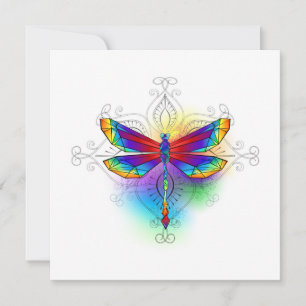 Rainbow Polygonal Dragonfly Mitteilungskarte
