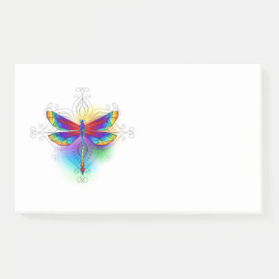 Rainbow Polygonal Dragonfly Post-it Klebezettel