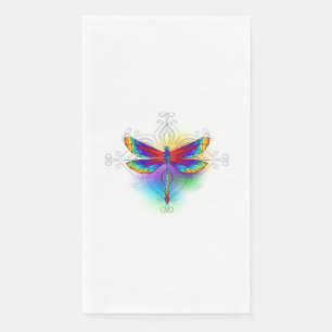 Rainbow Polygonal Dragonfly Serviette