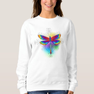 Rainbow Polygonal Dragonfly Sweatshirt