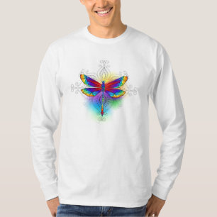 Rainbow Polygonal Dragonfly T-Shirt