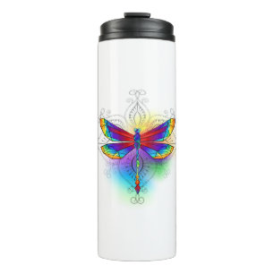 Rainbow Polygonal Dragonfly Thermosbecher