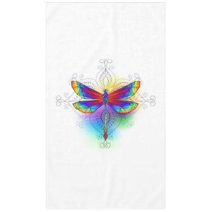 Rainbow Polygonal Dragonfly Tischdecke