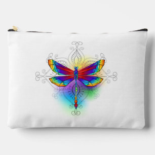 Rainbow Polygonal Dragonfly Zubehörtasche