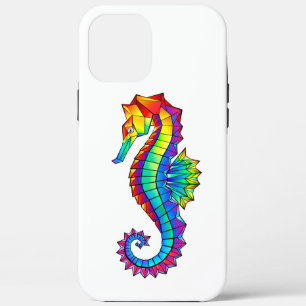 Rainbow Polygonal Seepferd Case-Mate iPhone Hülle
