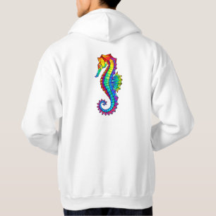 Rainbow Polygonal Seepferd Hoodie