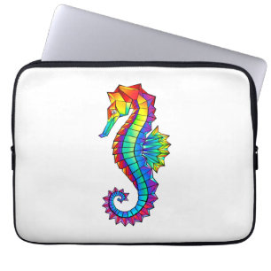 Rainbow Polygonal Seepferd Laptopschutzhülle