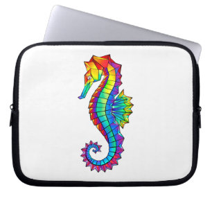 Rainbow Polygonal Seepferd Laptopschutzhülle