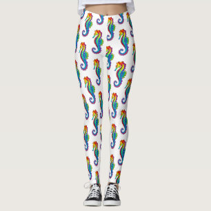 Rainbow Polygonal Seepferd Leggings