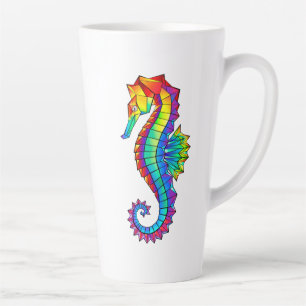 Rainbow Polygonal Seepferd Milchtasse