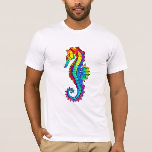 Rainbow Polygonal Seepferd T-Shirt