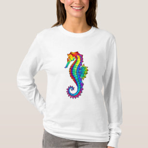 Rainbow Polygonal Seepferd T-Shirt