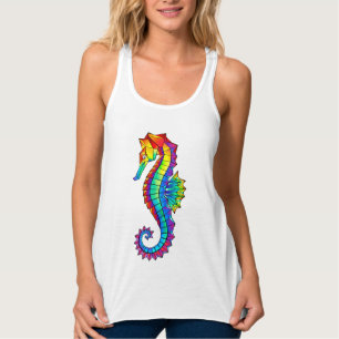 Rainbow Polygonal Seepferd Tank Top