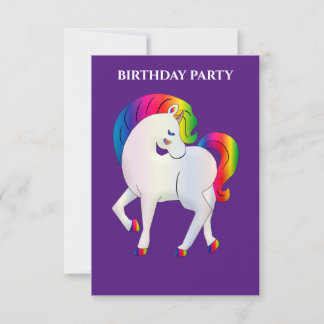 "RAINBOW PONY" PERSONALISIERTE GEBURTSTAGERINVITAT