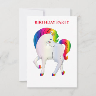 "RAINBOW PONY" PERSONALISIERTE GEBURTSTAGERINVITAT