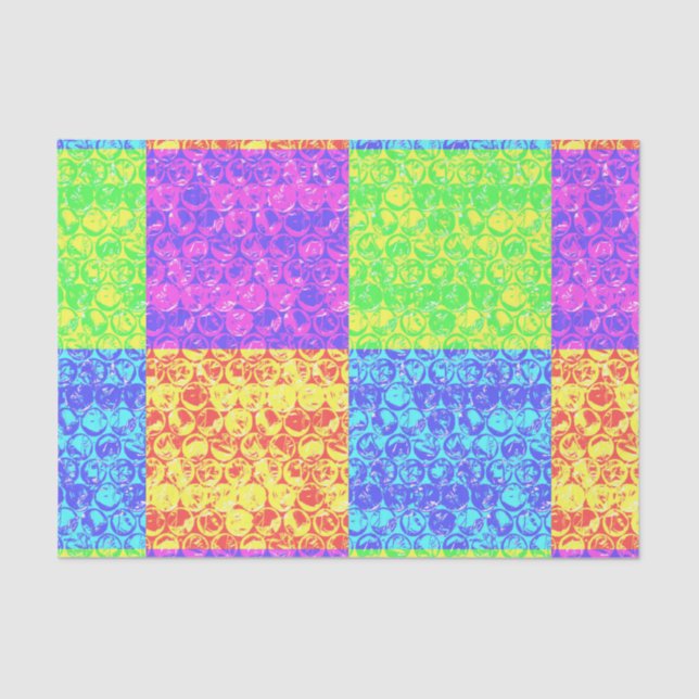 Rainbow Pop Art Bubble Packung Seidenpapier (Vorderseite)