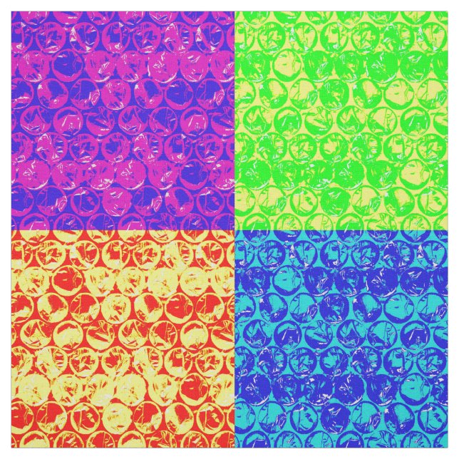 Rainbow Pop Art Bubble Packung Stoff (Muster)
