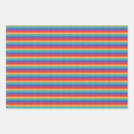 Rainbow Pop It Fidget Toy Pattern Geschenkpapier Set