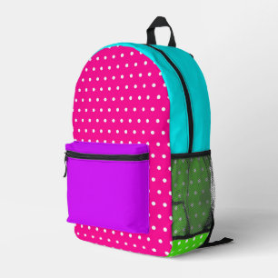 Rainbow Pop Polka Dot - Hell, kühl & Bereit zum Ge Bedruckter Rucksack