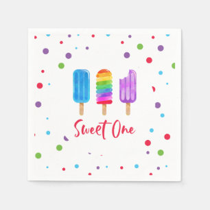 Rainbow Pop Sweet One 1. Geburtstag Serviette