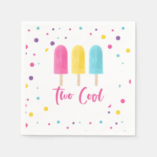 Rainbow Pop Two Cool 2. Geburtstag Serviette