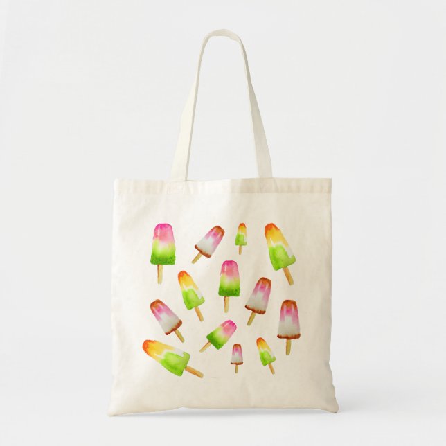 Rainbow Popsicle niedlich Sommerurlaub Strand Tragetasche (Vorne)