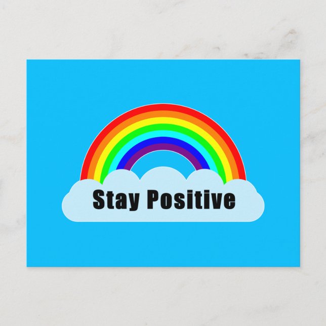 RAINBOW - Positiv Bleibe Postkarte (Vorderseite)