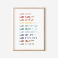 Rainbow-Positive Affirmations for Kids Kinderzimme