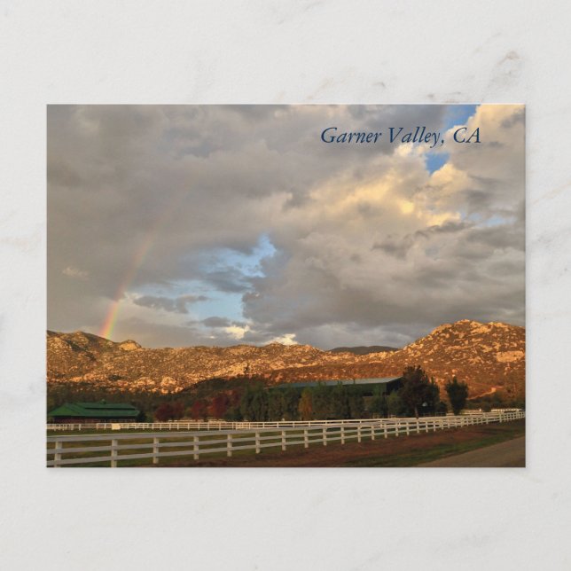 Rainbow Postcard im Garner Valley, CA Postkarte (Vorderseite)