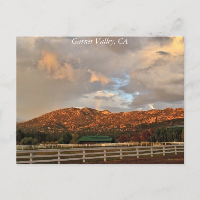 Rainbow Postcard in Garner Valley, CA Postkarte (Vorderseite)