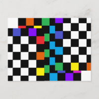 Rainbow Postcard Retro Postmodern
