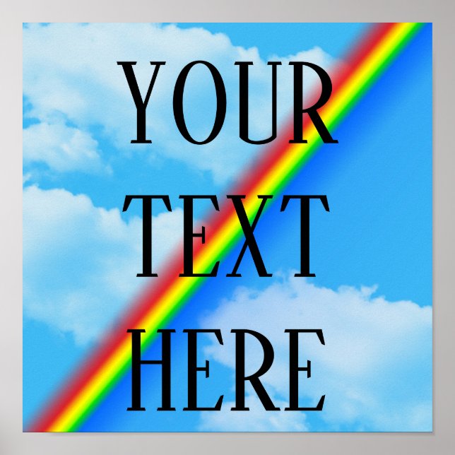 Rainbow Poster - Ihr Text hier (Vorne)
