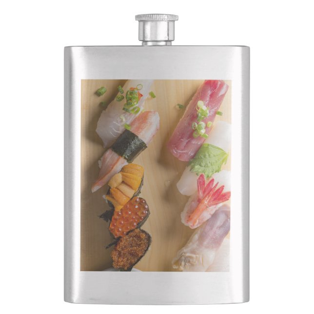 Rainbow Pour – Sushi Arc Classic Flask Flachmann (Vorderseite)