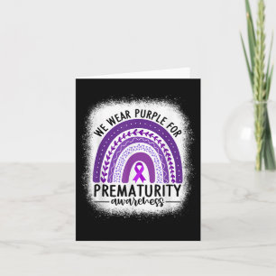 Rainbow Preemie - Wir tragen Lila für die Frühreif Karte