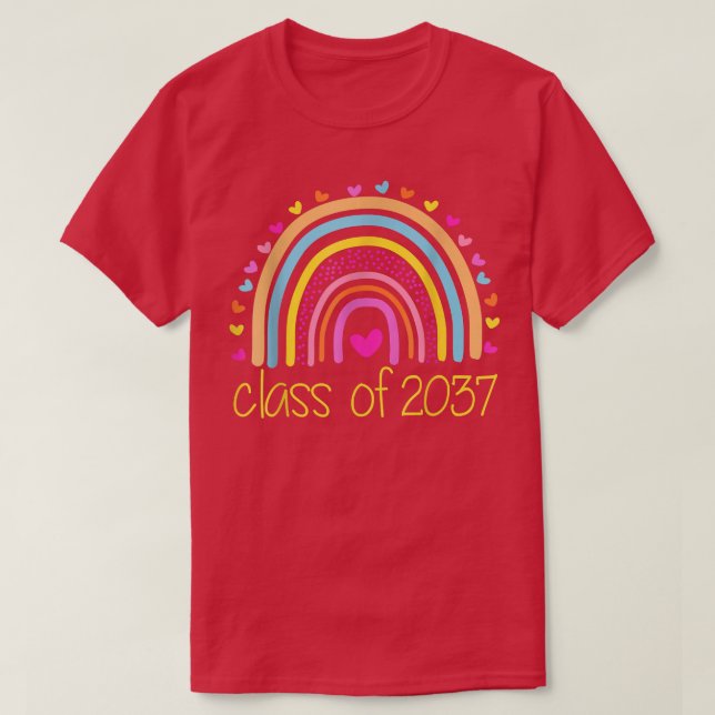 Rainbow Preschool Kindergarten Gradu T-Shirt (Design vorne)