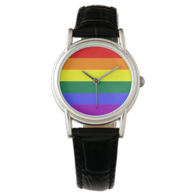 Rainbow Pride Armbanduhr (Vorderseite)