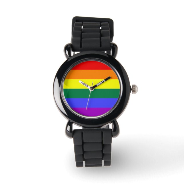 Rainbow Pride Armbanduhr (Vorderseite)