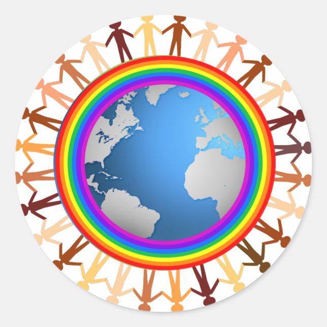 Rainbow Pride Aufkleber (Vorderseite)