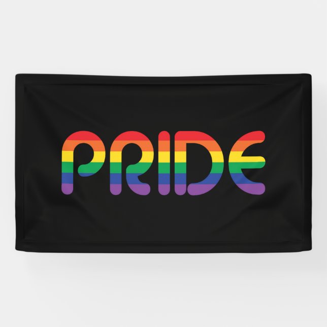 Rainbow Pride Ballon Letters Banner (Horizontal)