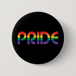 Rainbow Pride Ballon Letters Button
