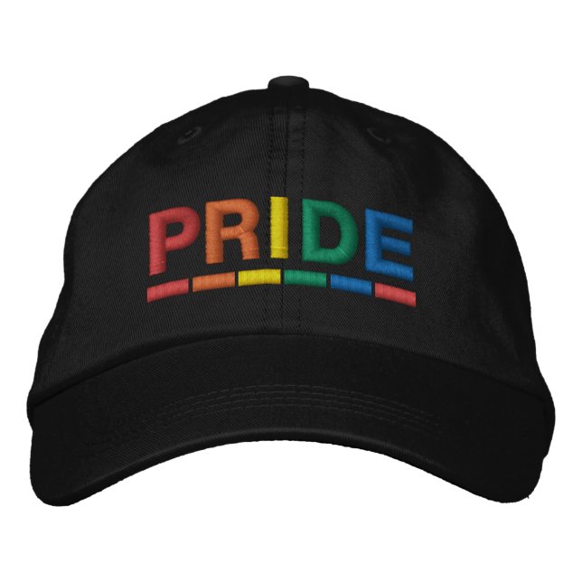 Rainbow Pride bestickte Baseballkappe (Vorderseite)