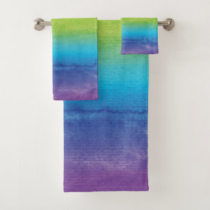 Rainbow Pride Bright Vibrann Badhandtuch Set