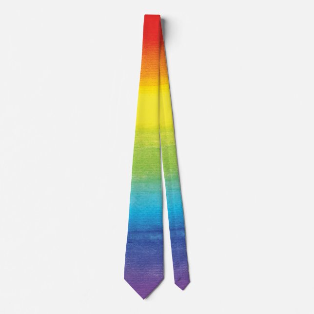 Rainbow Pride Bright Vibrann Krawatte (Vorderseite)