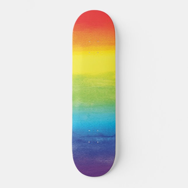 Rainbow Pride Bright Vibrann Skateboard (Vorderseite)