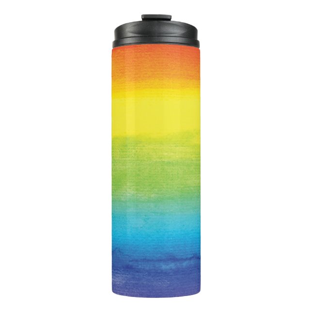 Rainbow Pride Bright Vibrann Thermosbecher (Vorderseite)