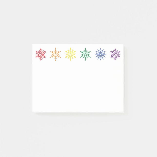 Rainbow Pride Christmas Post-it Klebezettel (Vorderseite)